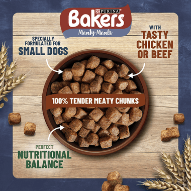 Bakers Meaty Meals Small Dog Food Chicken 1Kg - Ormskirk Pets