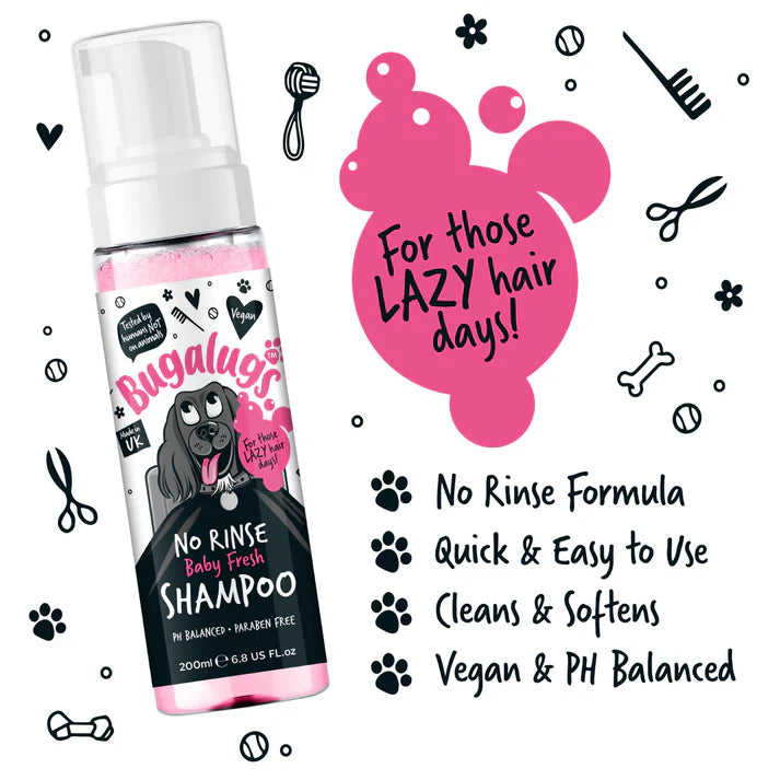 Bugalugs Baby Fresh No Rinse Shampoo 200ml