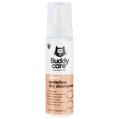 Buddycare Waterless Dry Cat Shampoo Peach 200ml