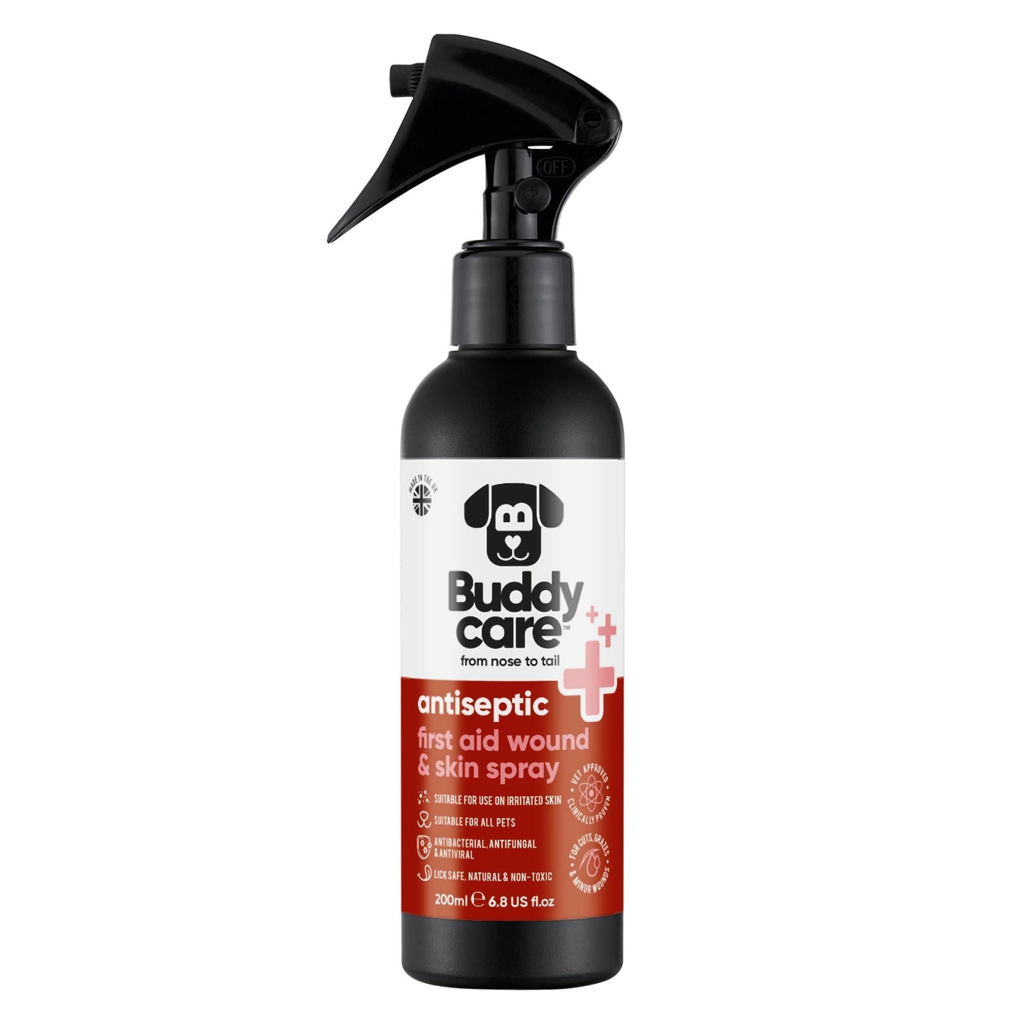 Buddycare Pet Antiseptic First Aid Wound & Skin Spray 200ml