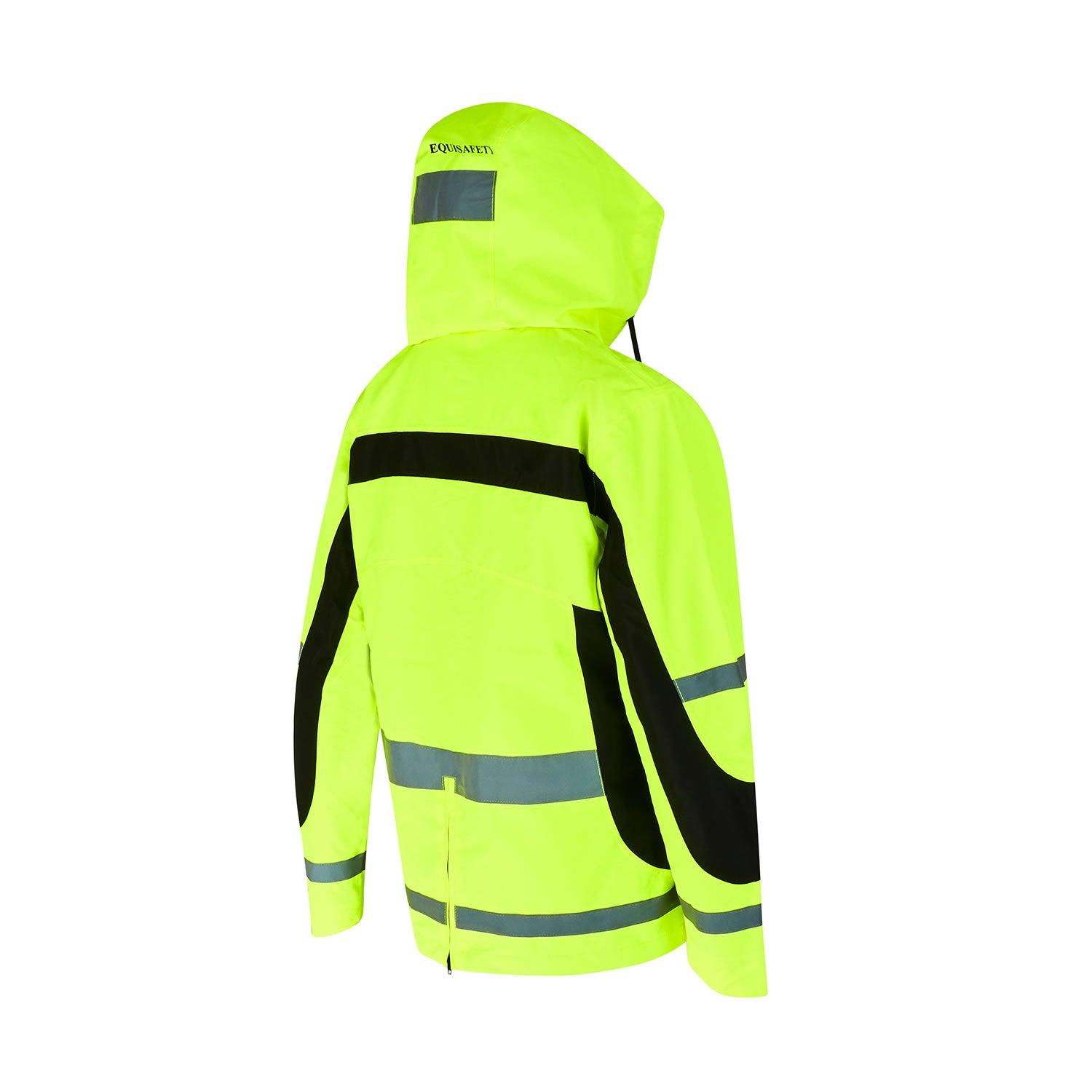 EQUISAFETY HI-VIS LIGHTWEIGHT WATERPROOF JACKET YELLOW - Ormskirk Pets