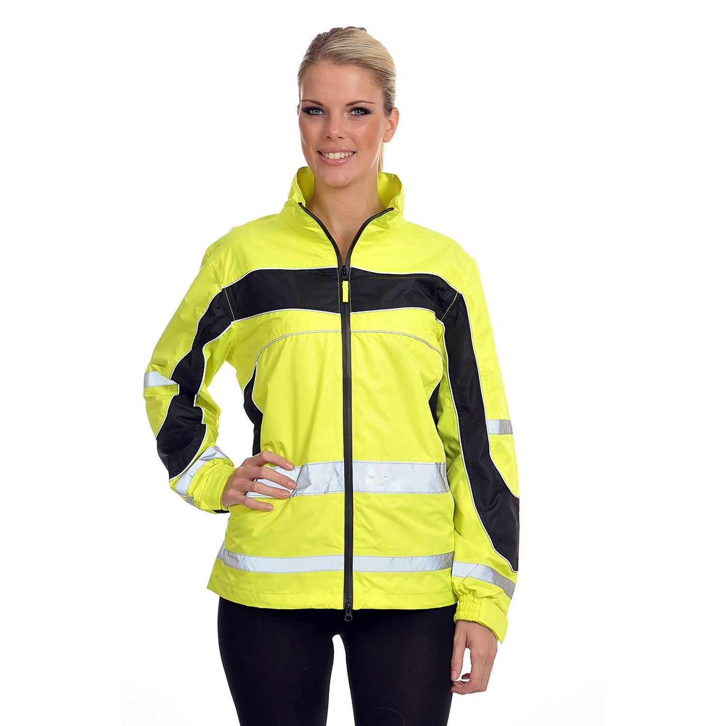 EQUISAFETY HI-VIS LIGHTWEIGHT WATERPROOF JACKET YELLOW - Ormskirk Pets