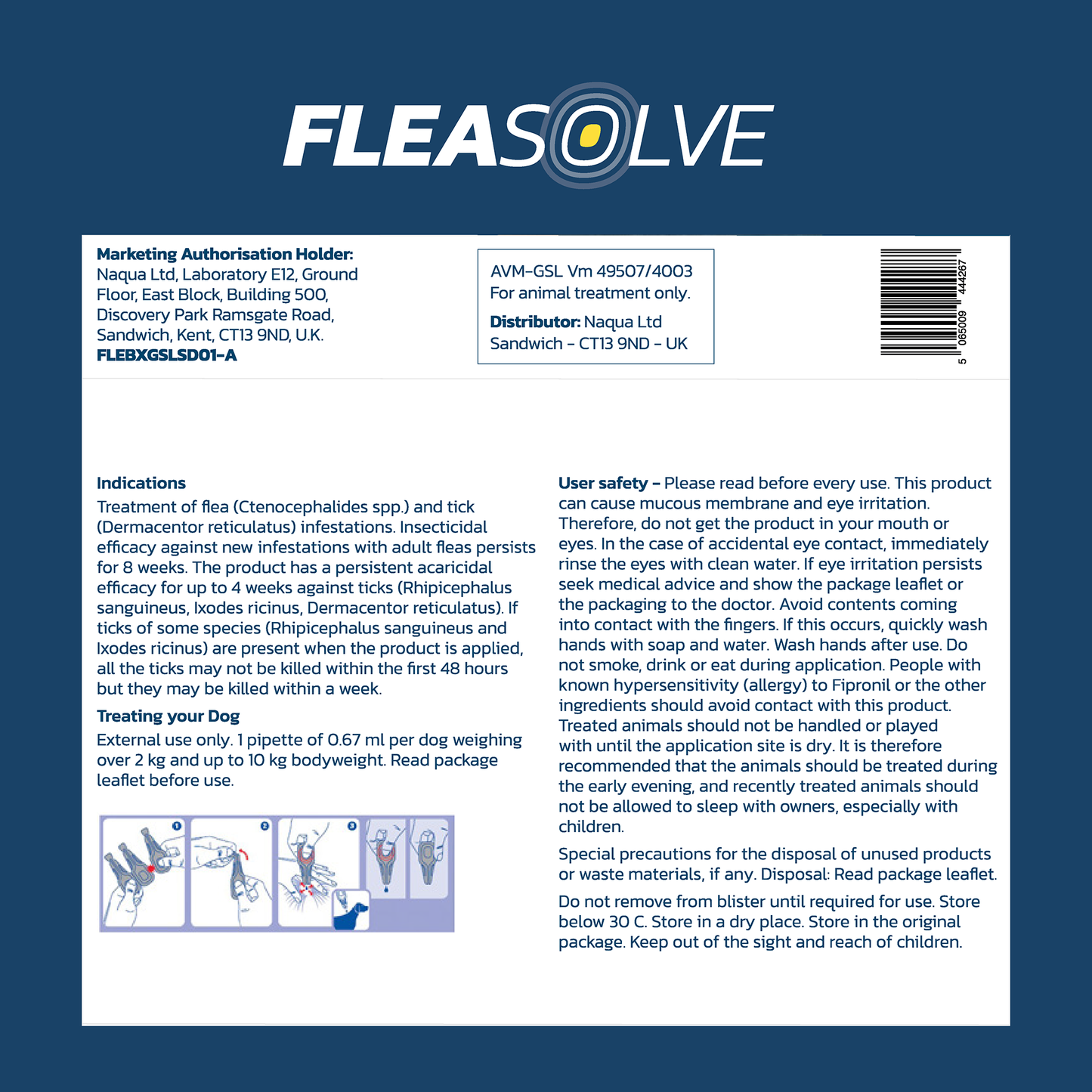 Fleasolve Spot-On Small Dogs
