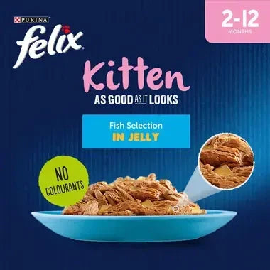 Felix As Good As It Looks Kitten Fish Selection In Jelly 12 X 85G