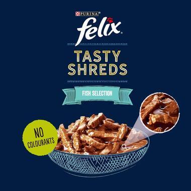 Felix Tasty Shreds Ocean Selection 12X80G - Ormskirk Pets