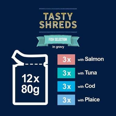 Felix Tasty Shreds Ocean Selection 12X80G - Ormskirk Pets