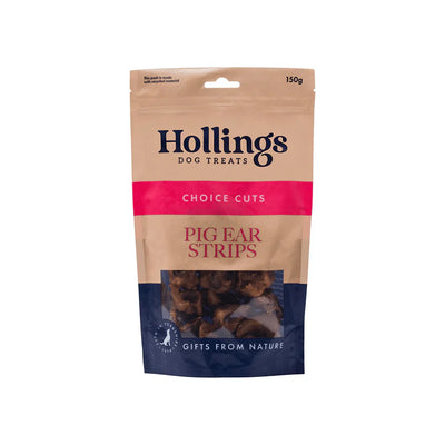 Hollings Pig Ear Strip Pre Pack 150g
