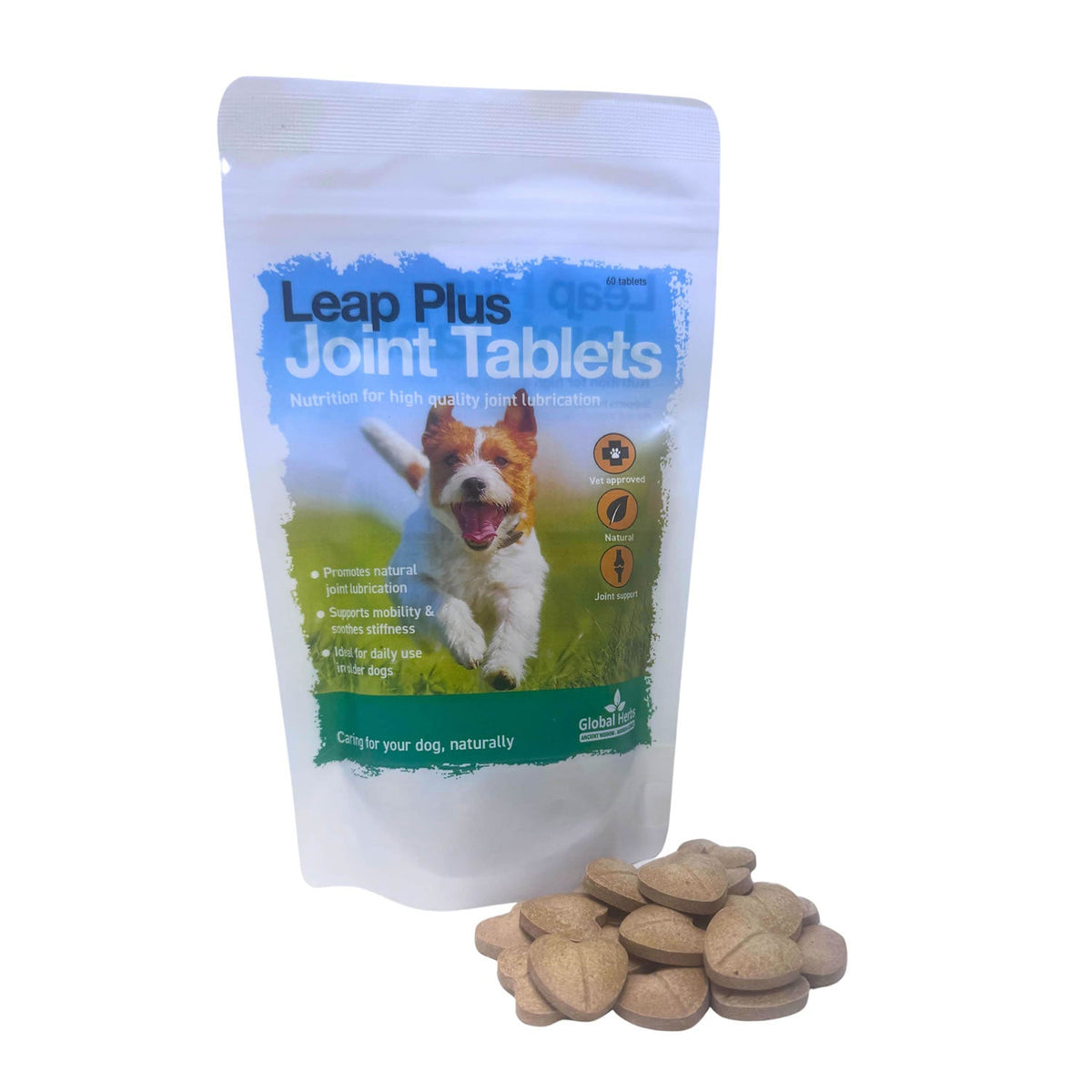 GLOBAL HERBS CANINE LEAP PLUS JOINT TABLETS - 60 TABLETS