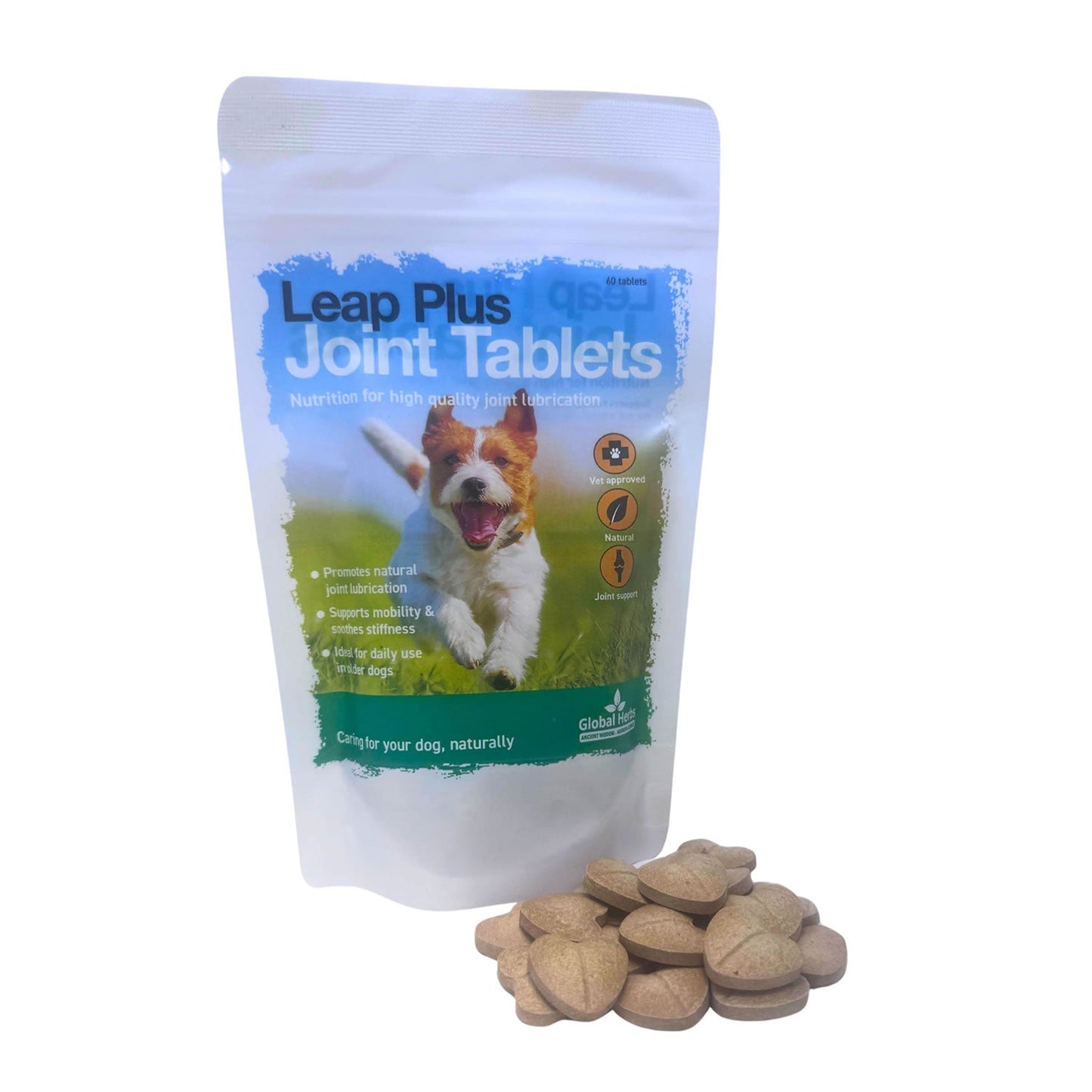 GLOBAL HERBS CANINE LEAP PLUS JOINT TABLETS - 60 TABLETS