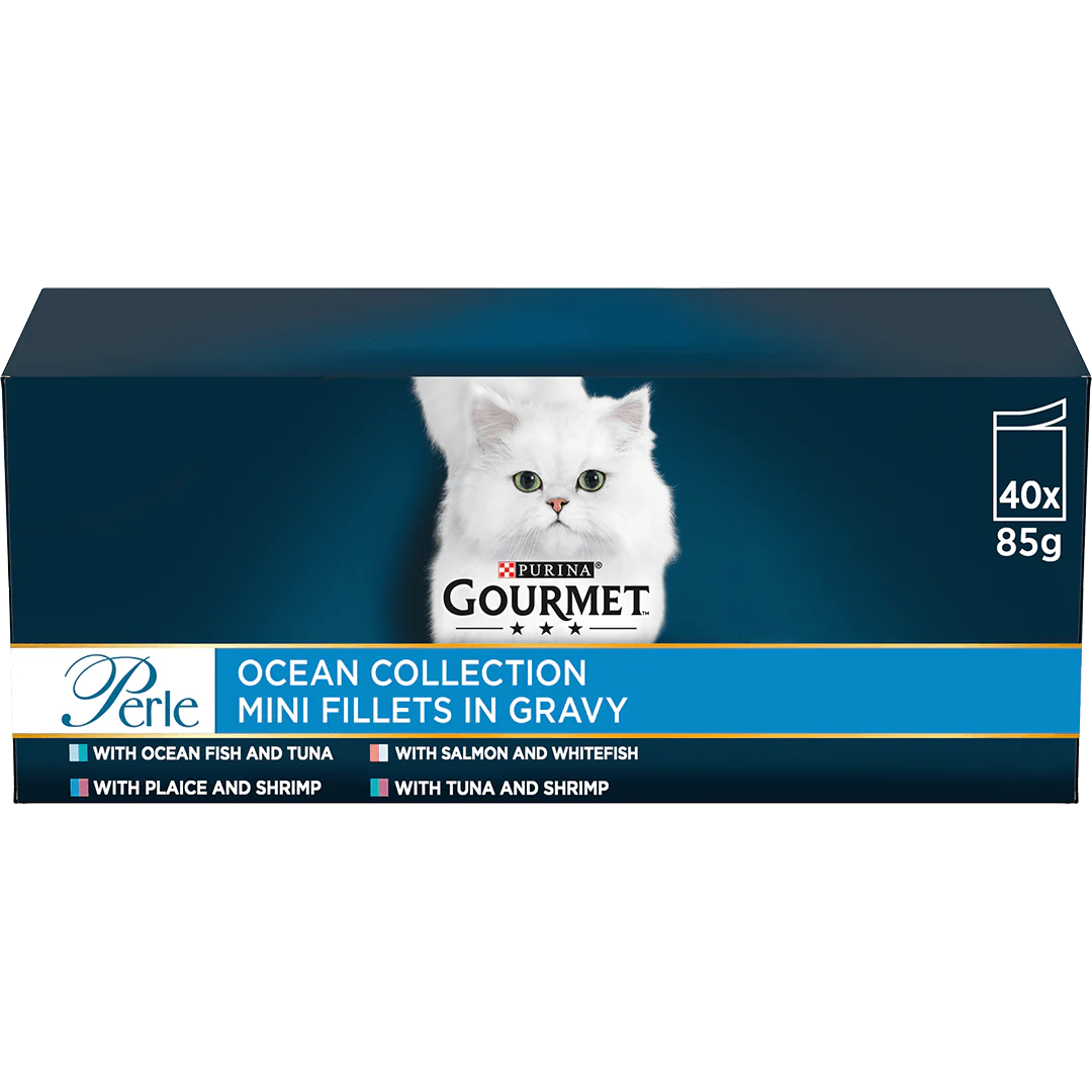 Gourmet Perle Ocean Collection In Gravy Wet Cat Food 40x85g - Ormskirk Pets
