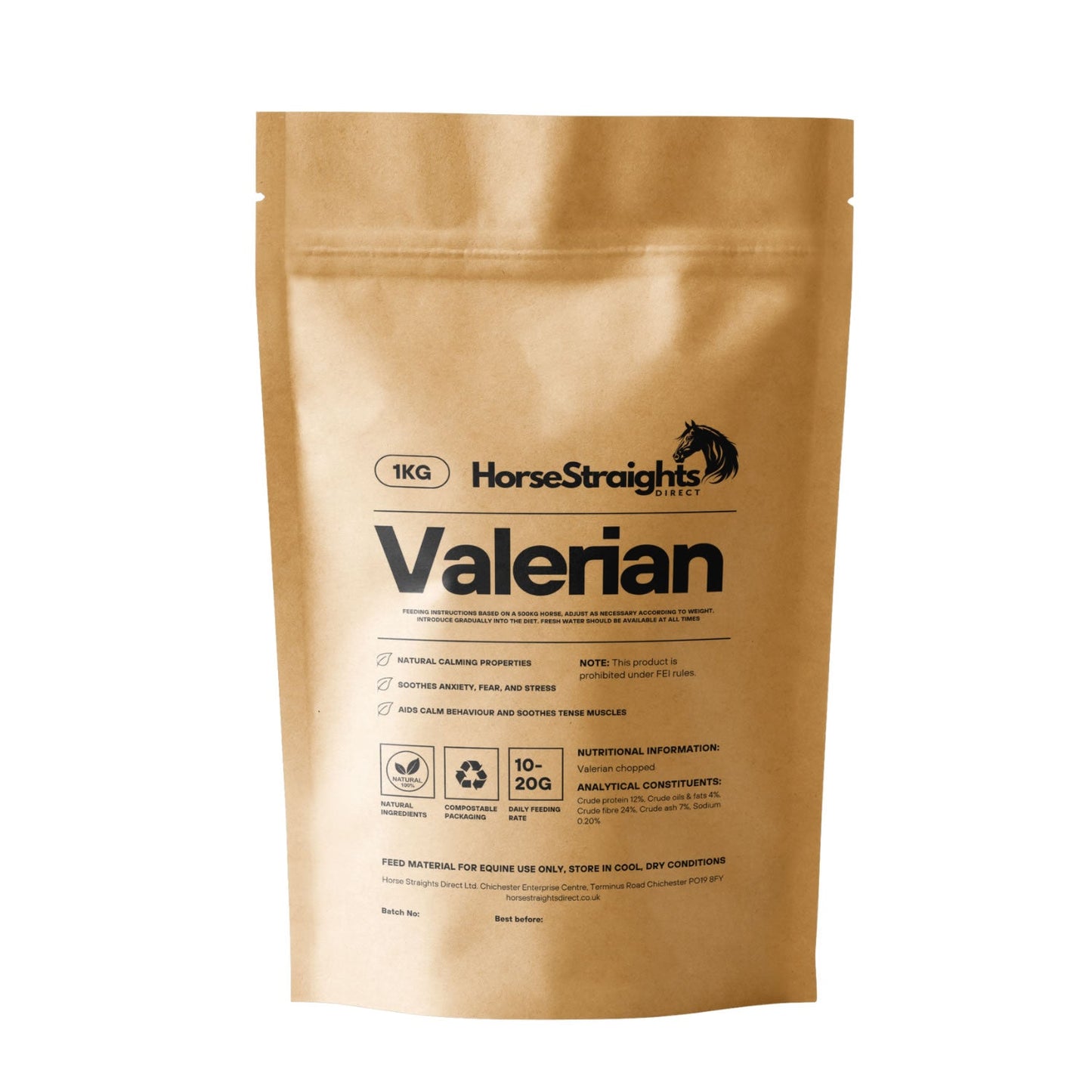 Horse Straights Direct Valerian 1kg