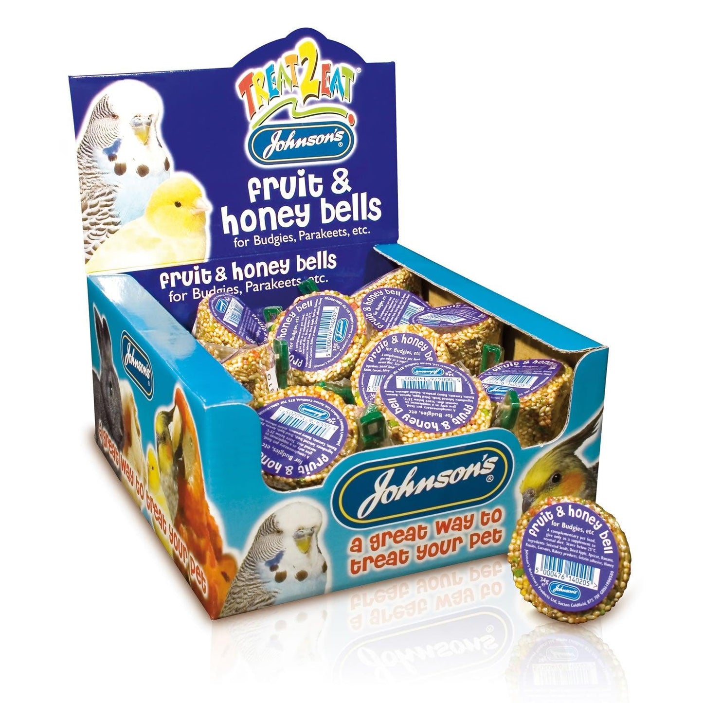 Johnson's Veterinary Budgie Fruit & Honey Bell 34g - Ormskirk Pets