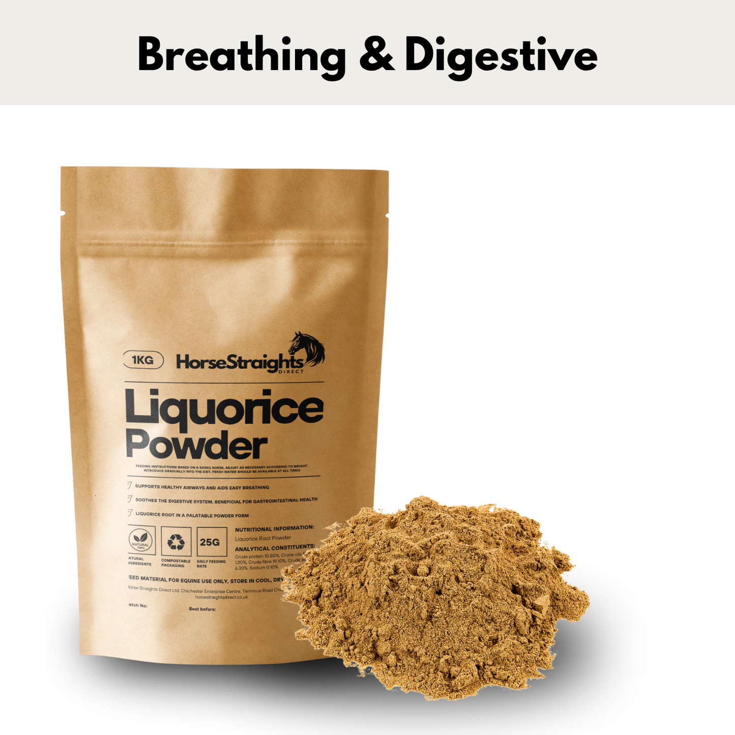 Horse Straights Direct Liquorice Powder 1kg