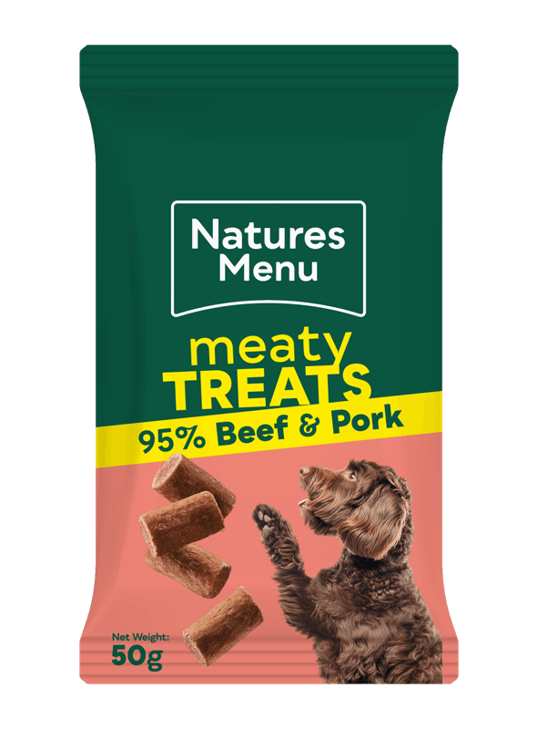 Natures Menu Meaty Treats For Adult Dog Beef And Pork 50G