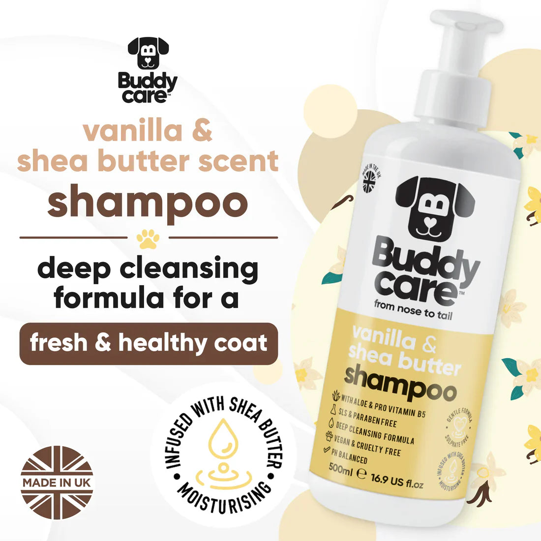 Buddycare Dog Shampoo Vanilla & Shea Butter
