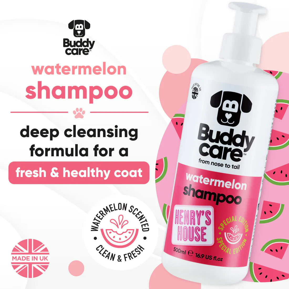 Buddycare Watermelon Dog Shampoo 500ml