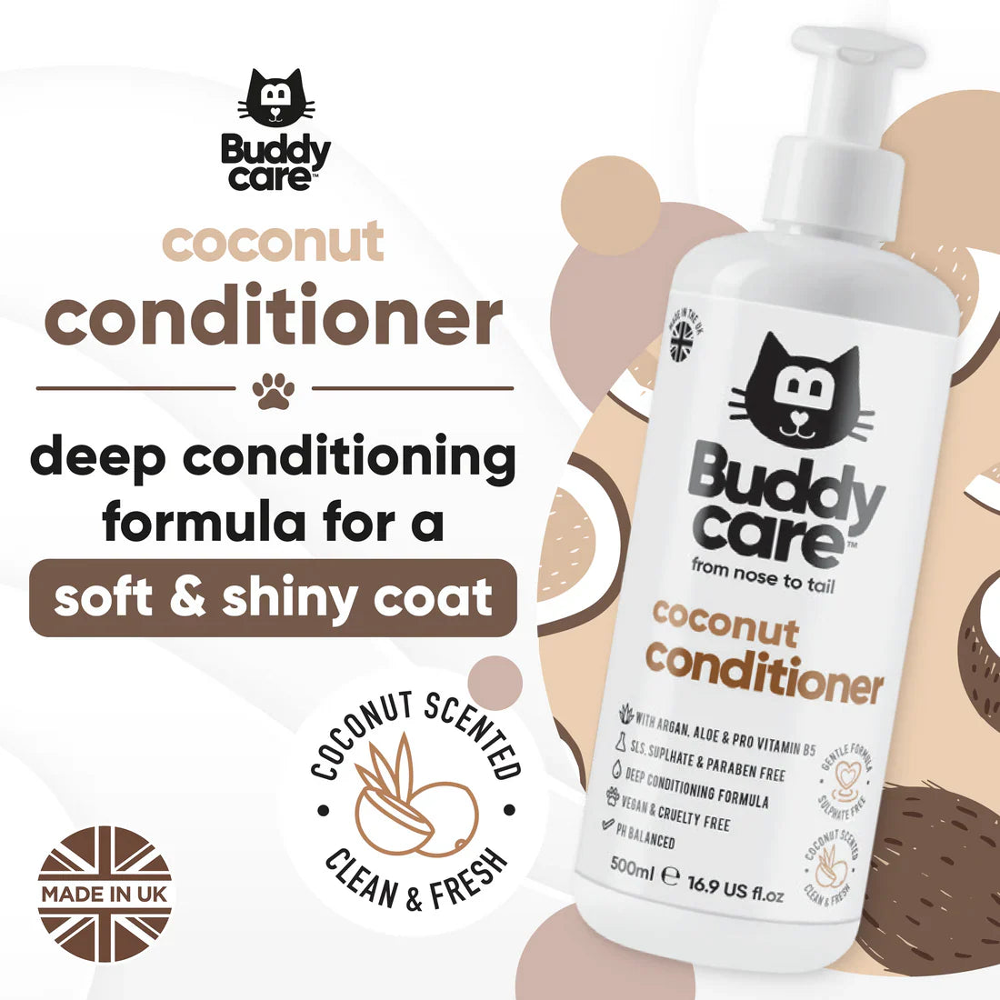 Buddycare Coconut Cat Conditioner 500ml