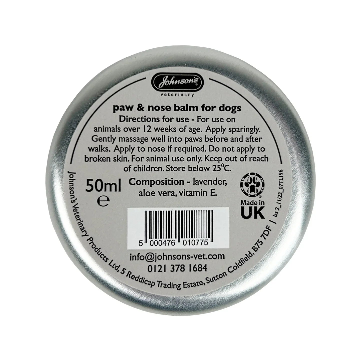 Johnson's Paw & Nose Balm For Dogs 45G