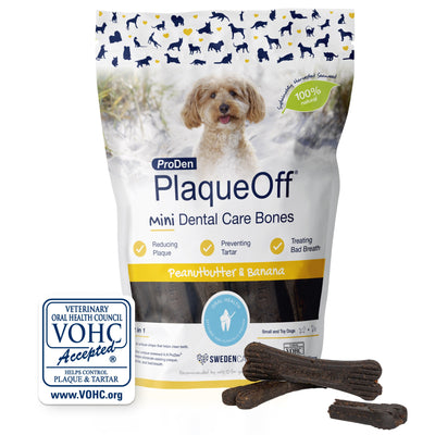 Proden Plaqueoff Mini Dental Care Bones Peanut Butter & Banana