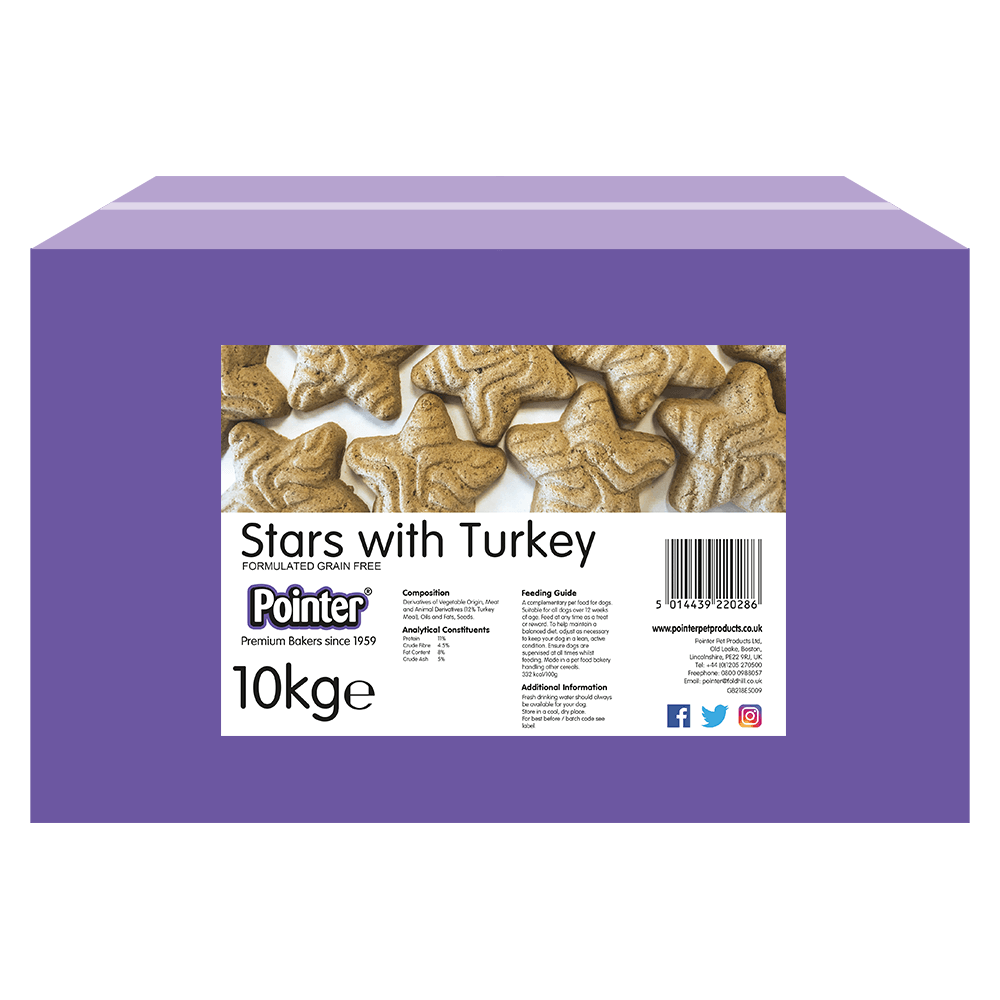 Pointer Stars with Turkey 10kg - Ormskirk Pets