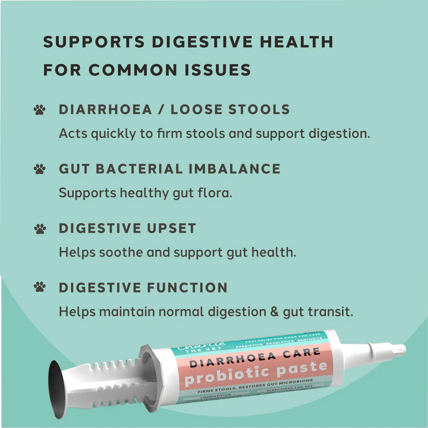 Charlie The Vet Diarrhoea Care Probiotic Paste For Dogs & Cats 60ml