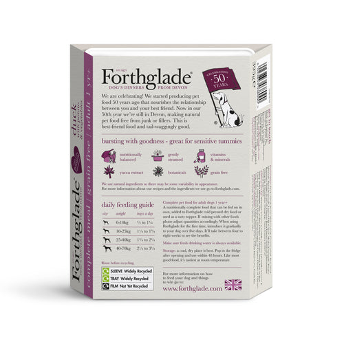 Forthglade Complete Grain free Adult Duck & Veg 395g x 18