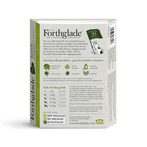 Forthglade Complete Grain free Adult Lamb & Veg 395g x 18