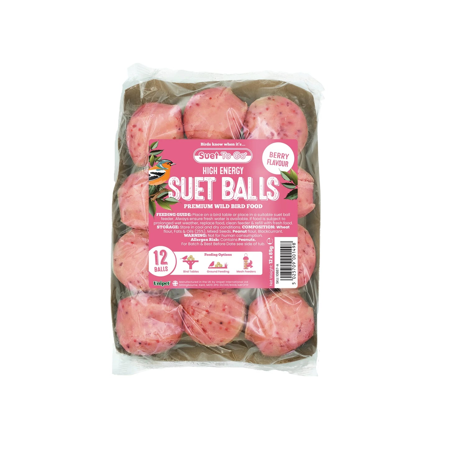 Suet To Go Balls Berry Tray 12 x 85g