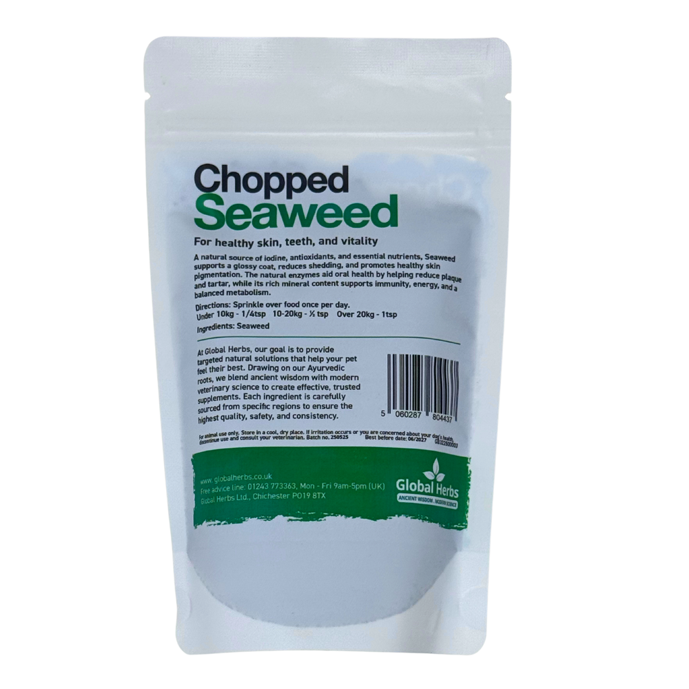 GLOBAL HERBS CANINE CHOPPED SEAWEED - 200 GM