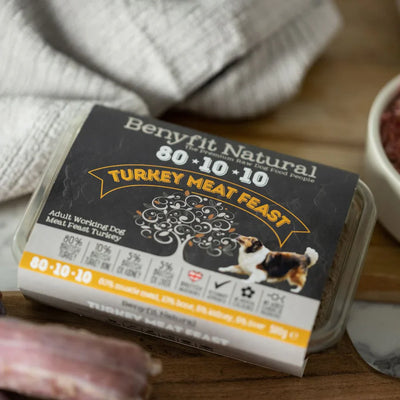 Benyfit Natural 80.10.10 Turkey Meat Feast, 500g (Raw Frozen)