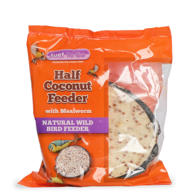 Suet To Go Half Coco Feeder Mealworm