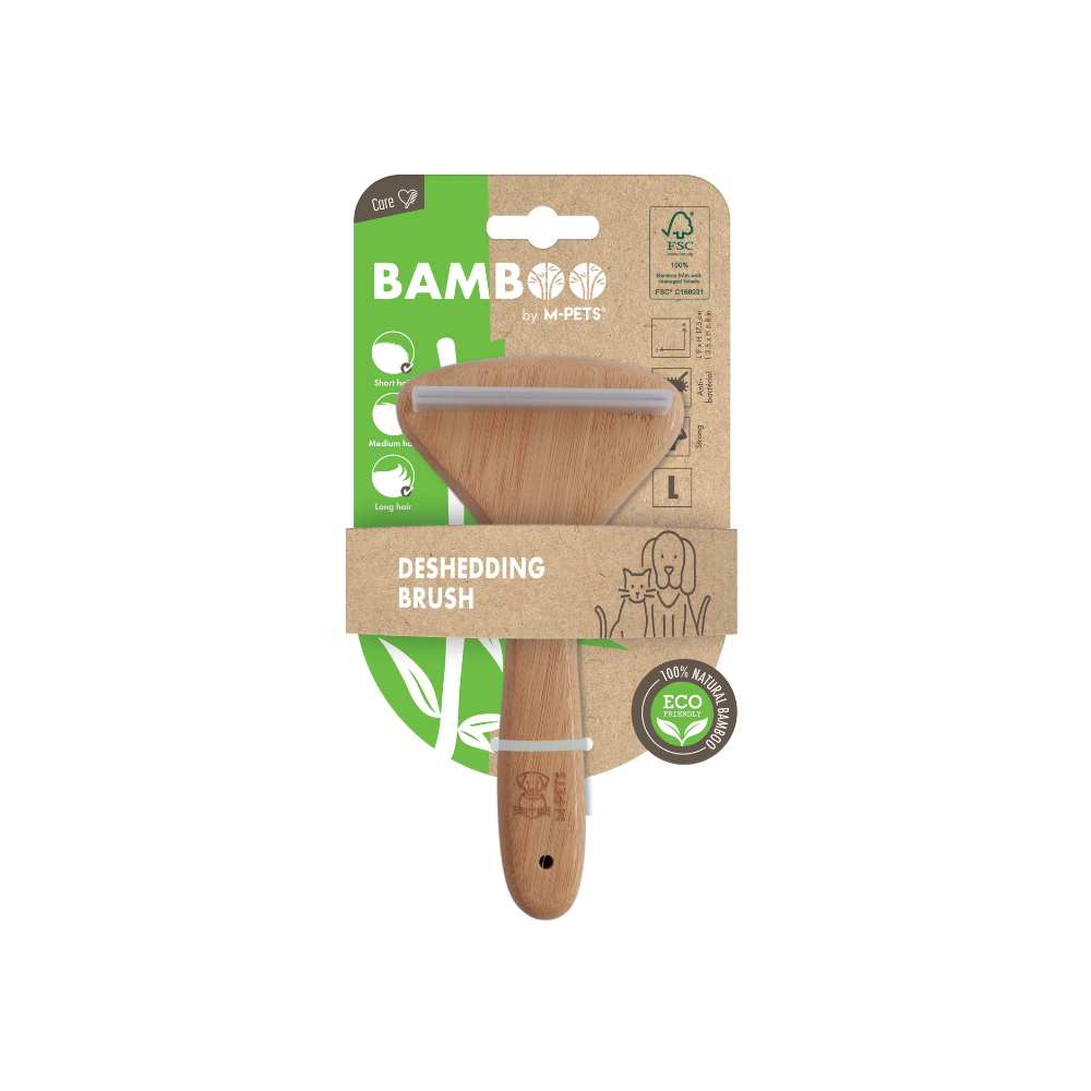 M-PETS Bamboo De-Shedding Brush