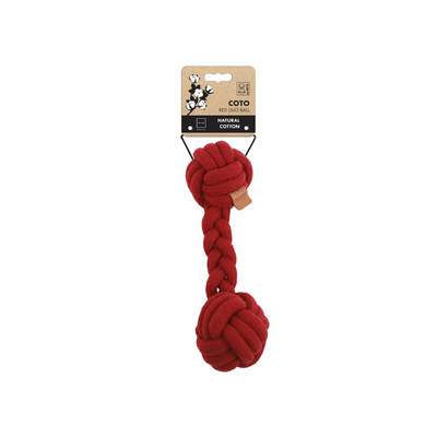 M-PETS Coto Eco Rope Dog Toy Red Duo Ball 28cm