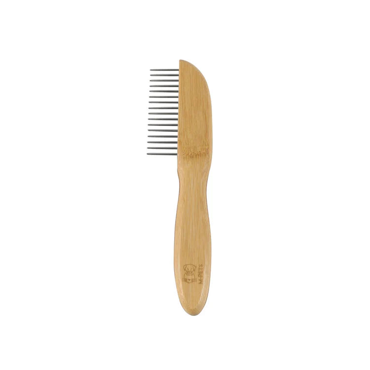 M-PETS Bamboo Regular Comb With Rotating Teeth