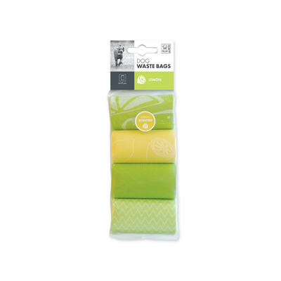 M-PETS Dog Waste Bags Lemon 4 Rolls