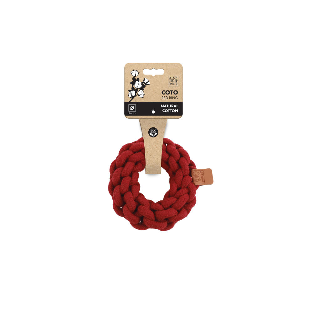 M-PETS Coto Eco Rope Dog Toy Red Ring