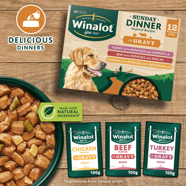 Winalot Perfect Portions Adult "Sunday Dinner" In Gravy 12X100G - Ormskirk Pets