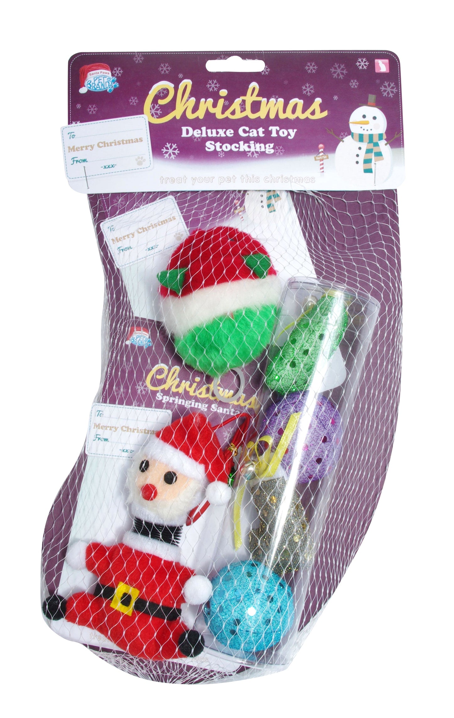 Pet Brands Christmas Deluxe Xmas Cat Toy Stocking