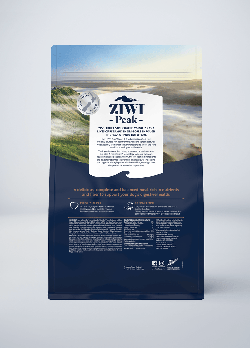Ziwipeak Dog Steam & Dried Beef Pouch