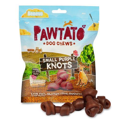 Benevo Vegan Pawtato Knots - Small Purple 150g - Ormskirk Pets