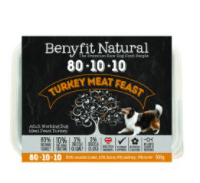 Benyfit Natural 80.10.10 Turkey Meat Feast, 500g (Raw Frozen) - Ormskirk Pets