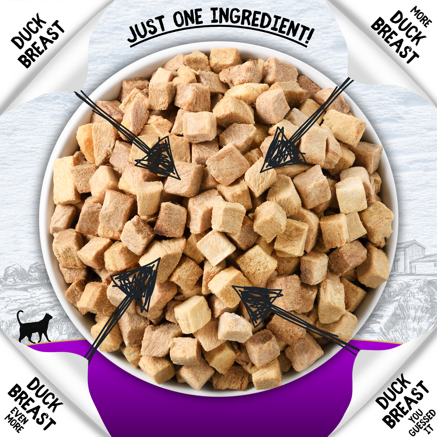 Cookhouse Luxury Cat Treats Freeze Dried Duck Breast 10g