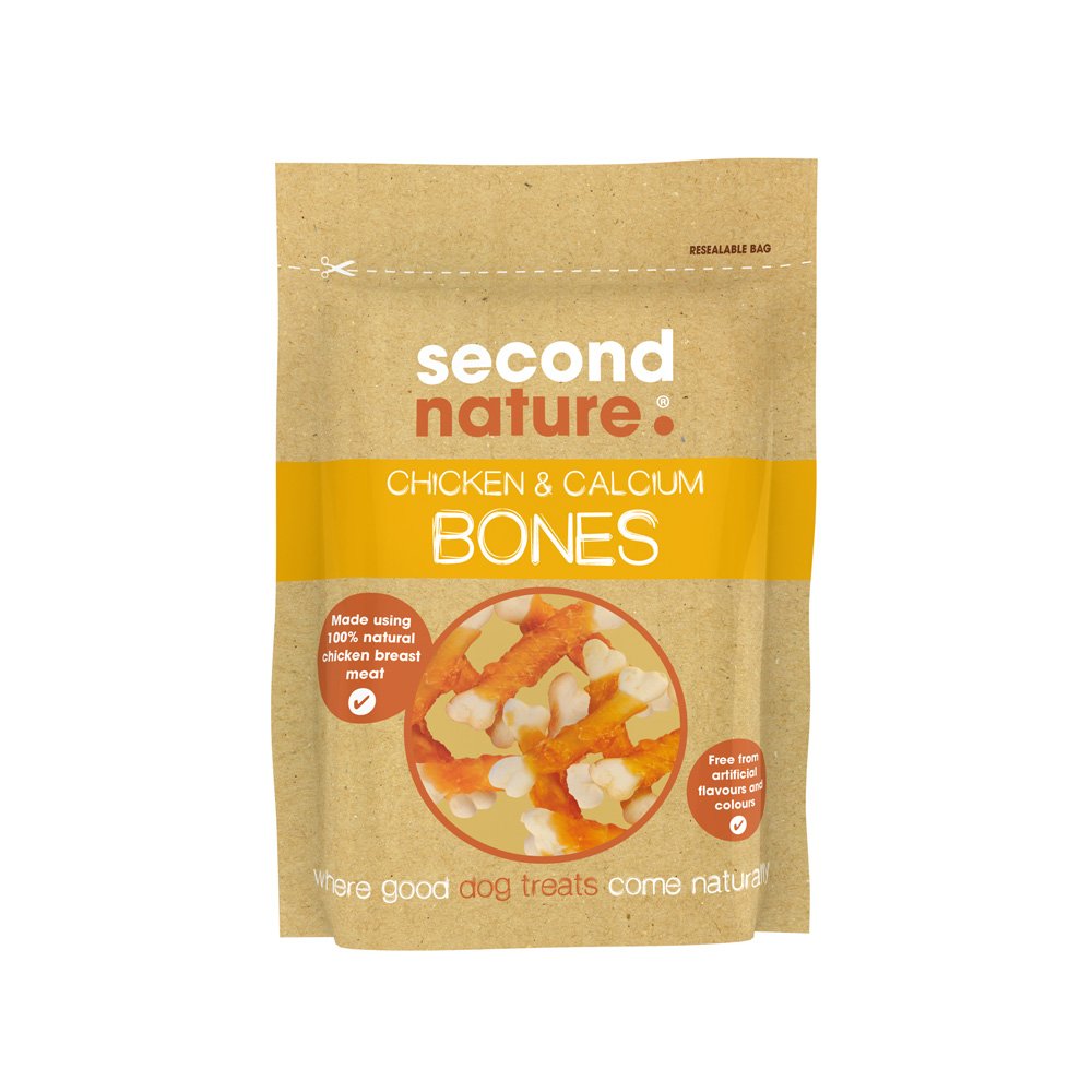 Second Nature Dog Treat Chicken & Calcium Bones 100g