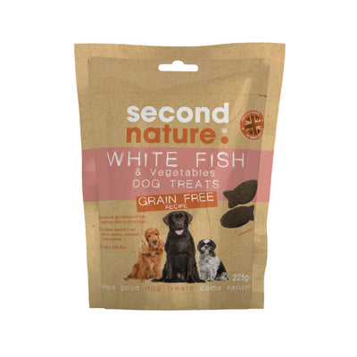 Second Nature Grain Free Fish & Vegetable Dog Treats 225g