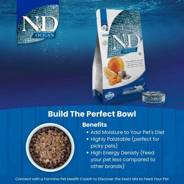 N&D Ocean Cat Herring Pumpkin & Orange Adult 1.5kg