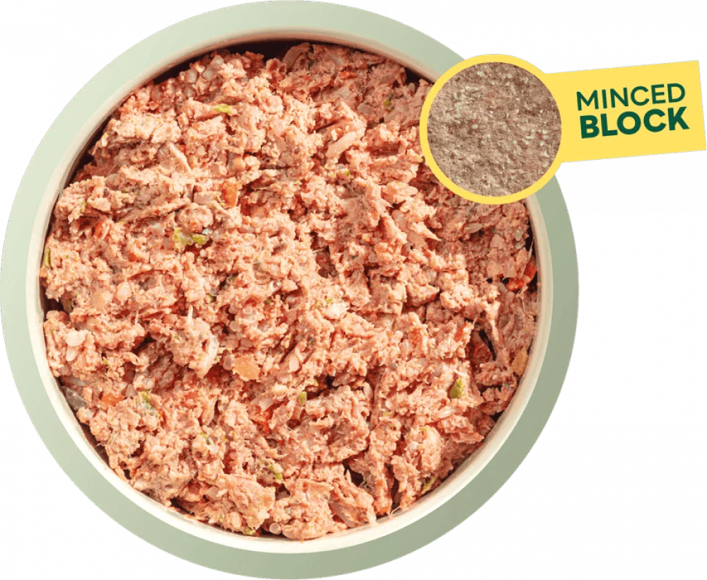 Natures Menu 60/40 Lamb with Chicken, Salmon, Vegetables and Brown Rice Block 300g - Ormskirk Pets