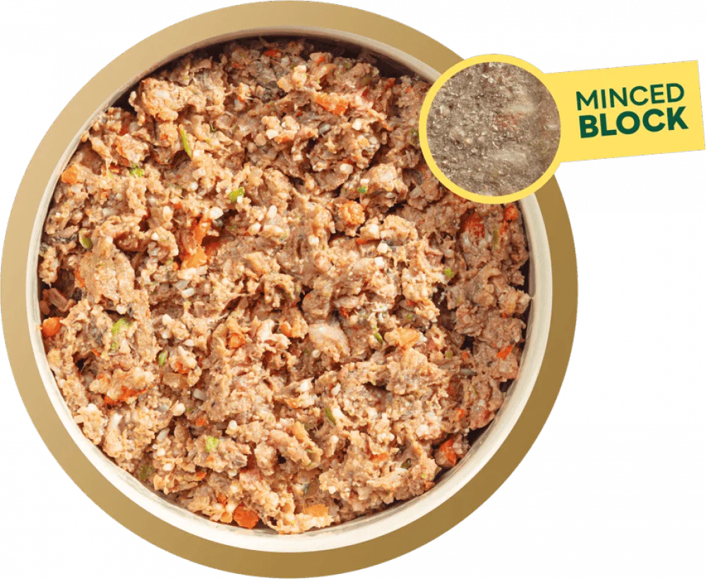 Natures Menu 60/40 Tripe and Chicken with Salmon, Vegetables and Brown Rice Block 300g - Ormskirk Pets
