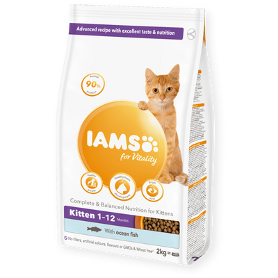 IAMS for Vitality Kitten Food Complete Ocean Fish 2kg - Ormskirk Pets