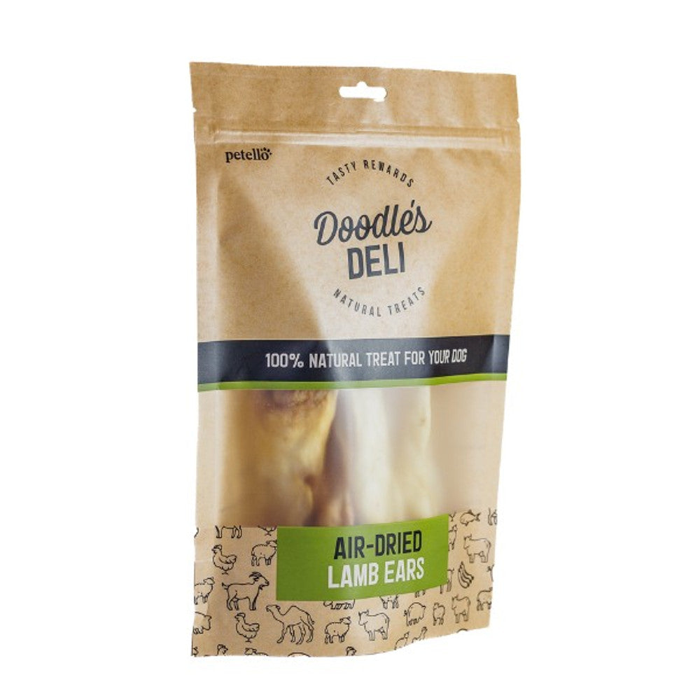Doodles Deli Air Dried Lamb Ears without Hair 100g