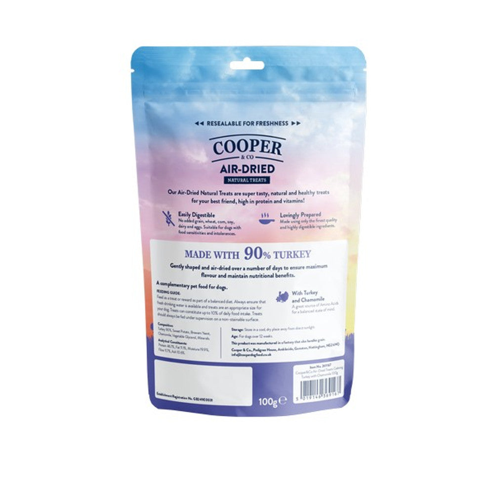 Cooper & Co Air Dried Treats Calming Turkey with Camomile 100g